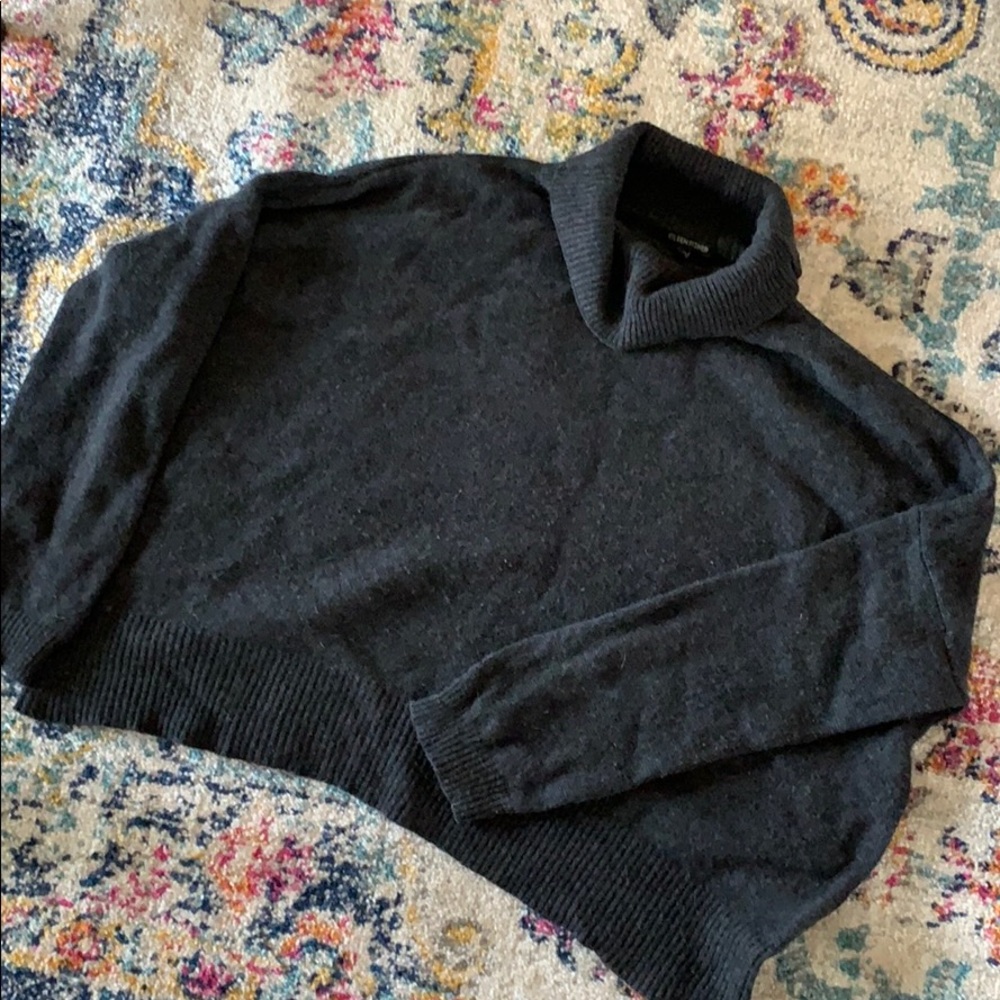 Eileen Fisher Grey merino/cashmere sweater - XL